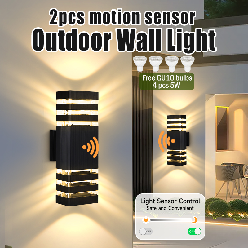 Xl Outdoor Lighting - Lampa ścienna z czujnikiem ruchu, zewnętrzna,