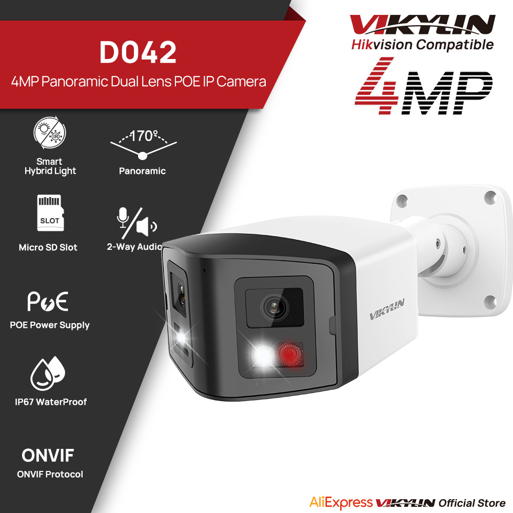 Outdoor Lighting Mains Powered - VIKYLIN 170 ° Panoramiczna kamera IP