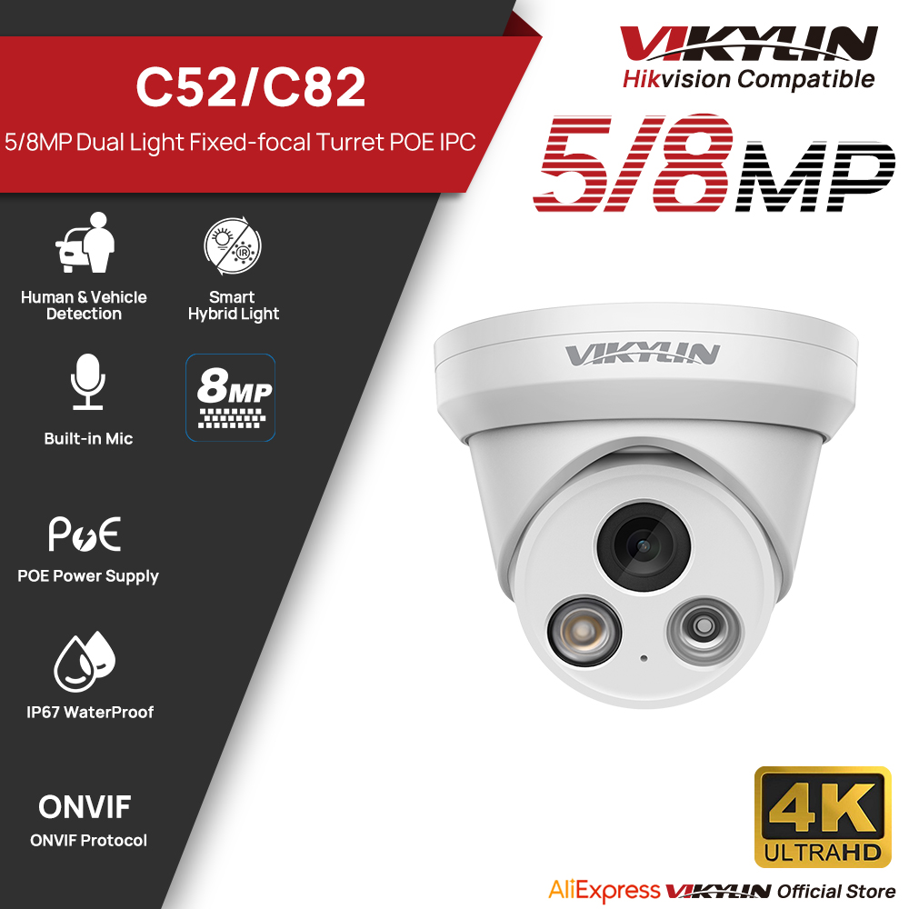 Outdoor Lighting Mains Powered - Kamera IP VIKYLIN 5/8MP 4K z
