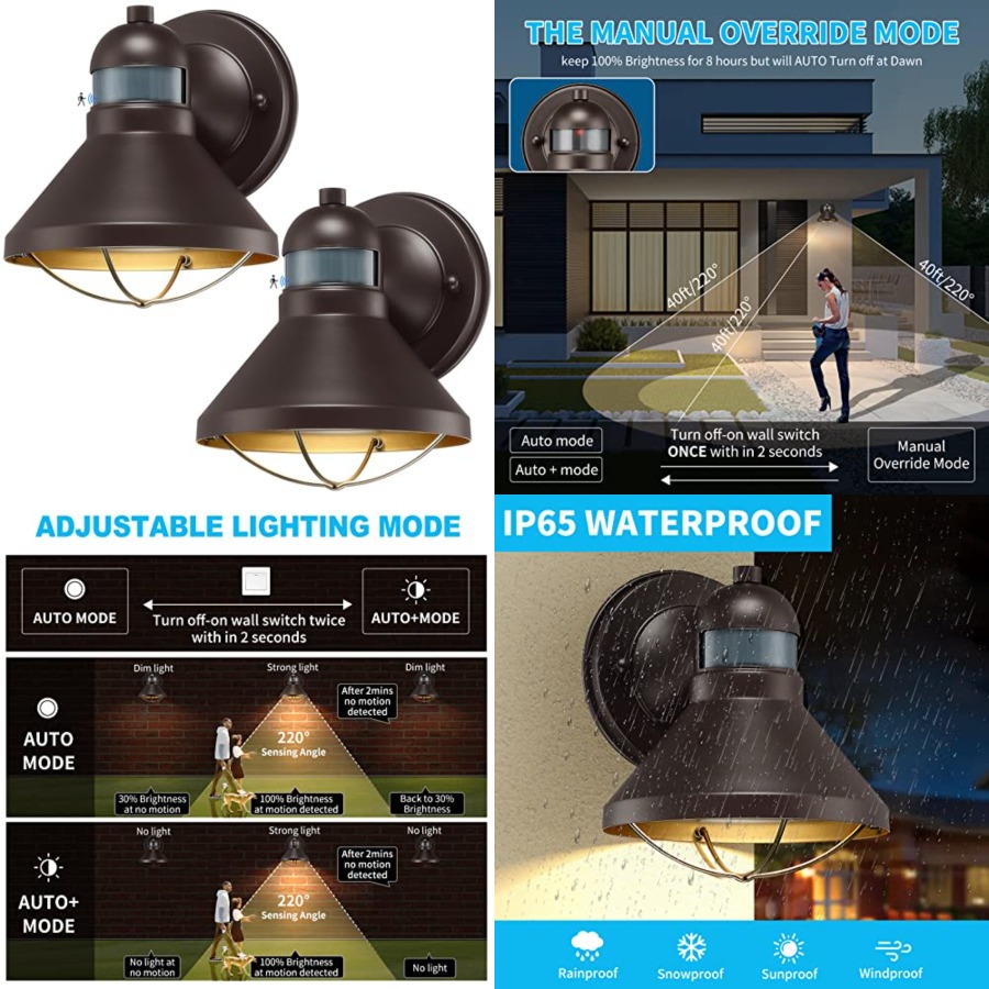 Outdoor Lighting Solar - Zestaw 2 szt. Zewnętrznych kinkietów LED