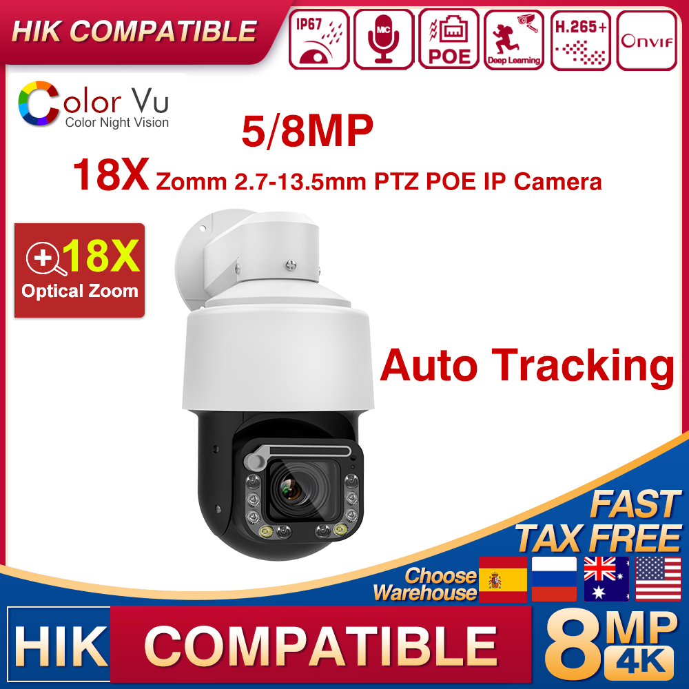 Outdoor Lighting Mains Powered - Kompatybilny z Hikvision 4K 8MP POE