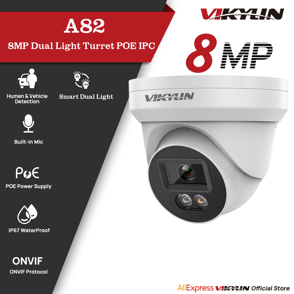 Outdoor Lighting Mains Powered - Kamera bezpieczeństwa VIKYLIN 8MP IP PoE