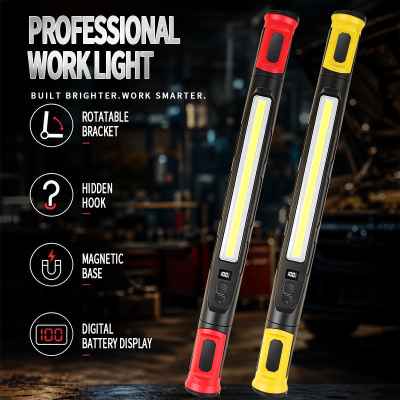 Outdoor Lighting Hooks - Magnetyczna lampa robocza COB z klipsem,