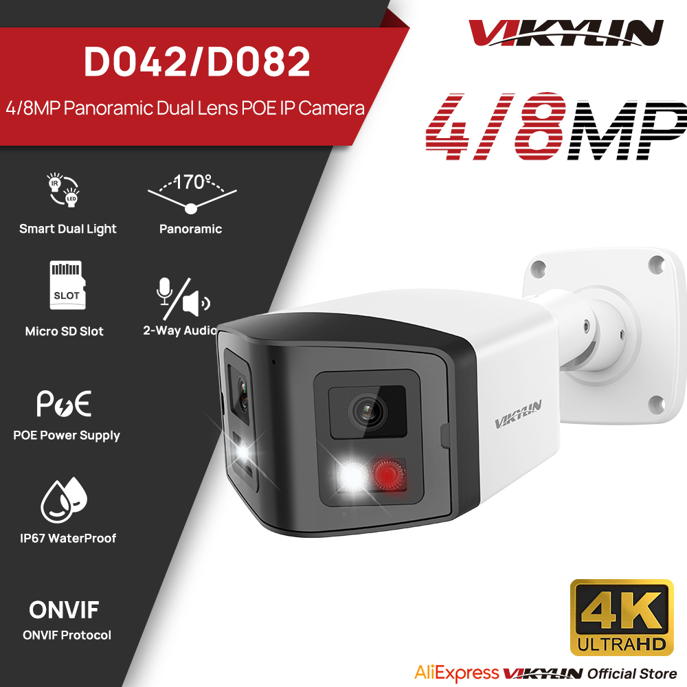 Outdoor Lighting Mains Powered - VIKYLIN 170 ° Panoramiczna kamera bezpieczeństwa