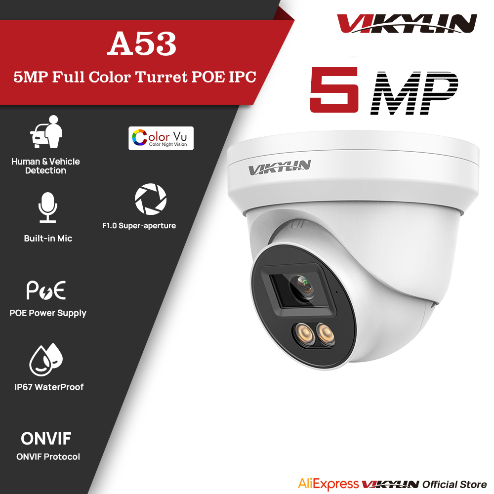 Outdoor Lighting Mains Powered - Kamera IP VIKYLIN 5MP z kolorowym