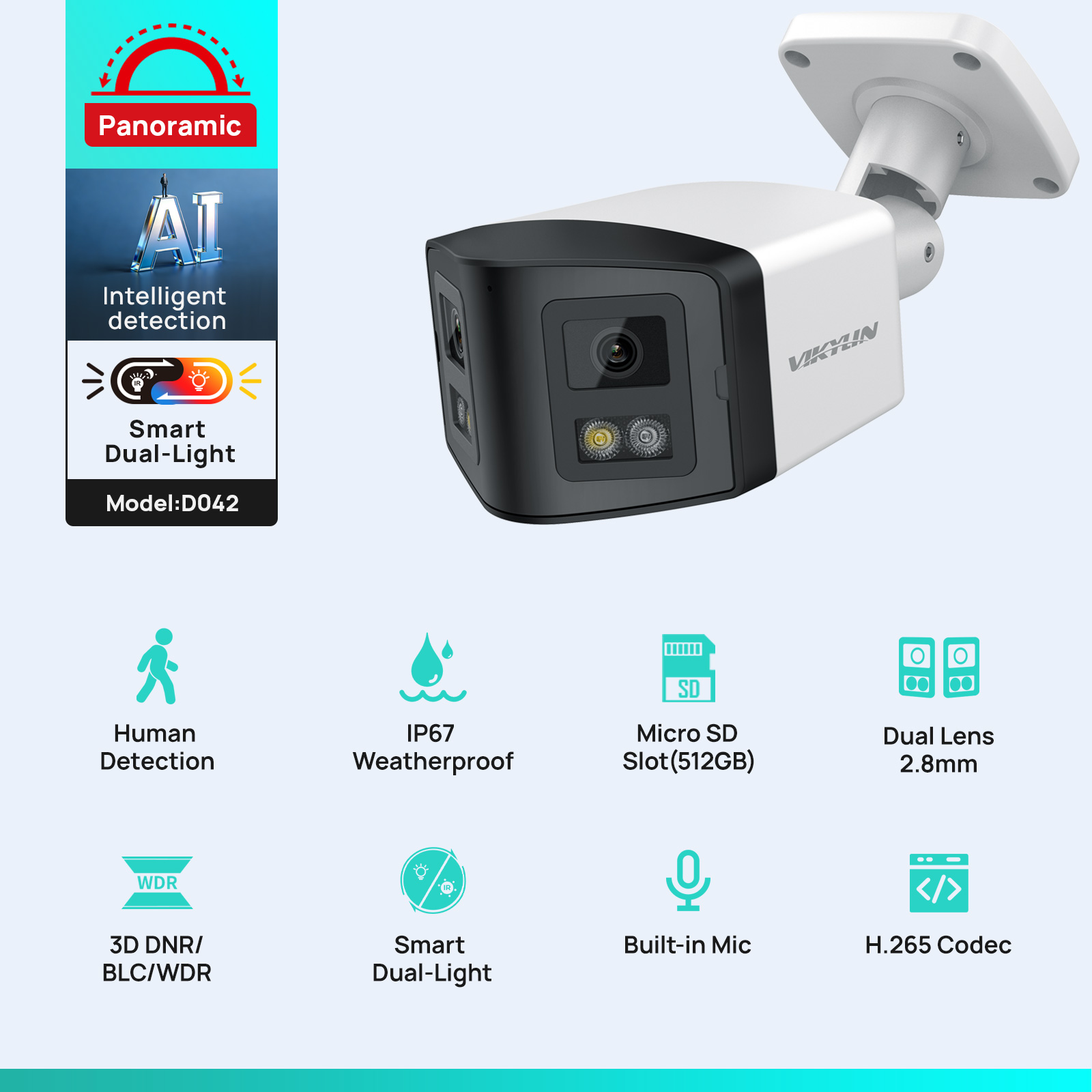 VIKYLIN 170 °   Panoramiczna k – Outdoor Lighting Mains Powered recenzja i cena
