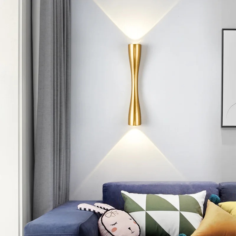 Złota Lampa Ścienna LED, Oświe – Outdoor Lighting Hardwired recenzja i cena