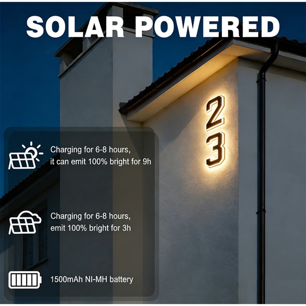 Nowy Solarny Numer Domu LED, W – Xl Outdoor Lighting recenzja i cena