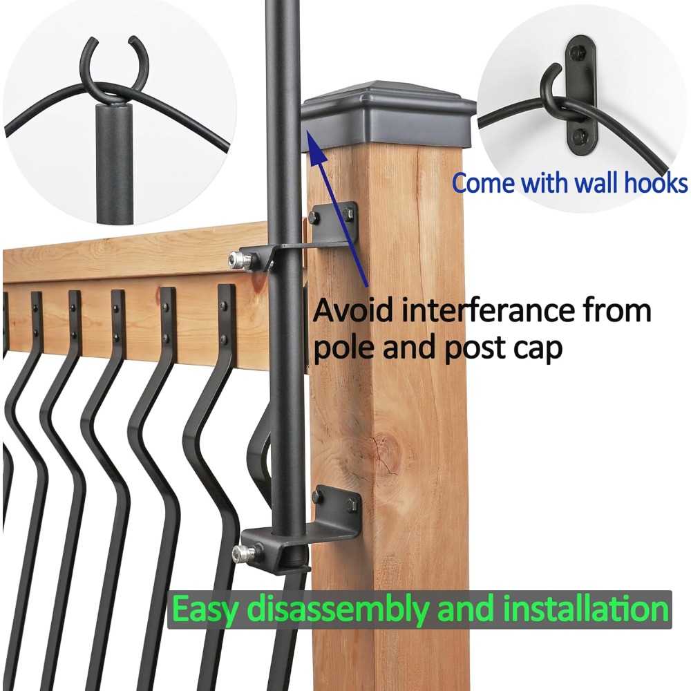 2 sztuki słupków do lamp sznur – Outdoor Lighting Hooks recenzja i cena