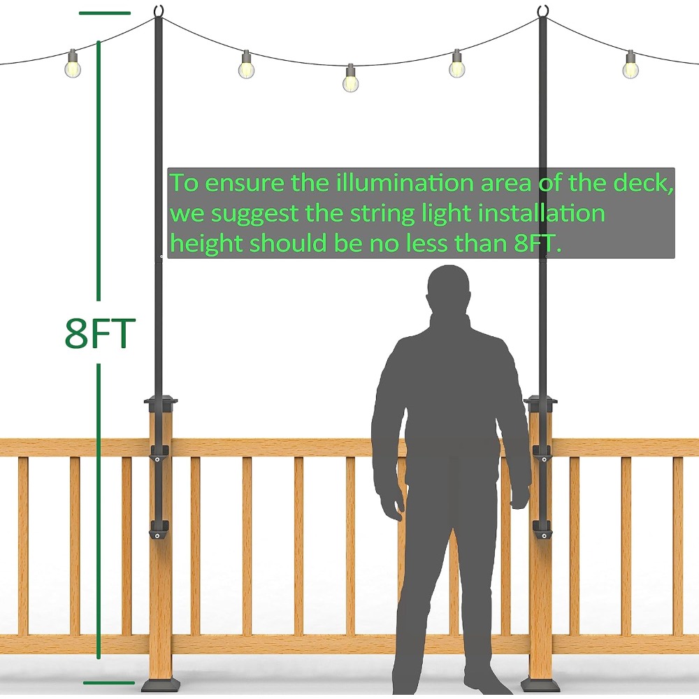 2 sztuki słupków do lamp sznur – Outdoor Lighting Hooks recenzja i cena