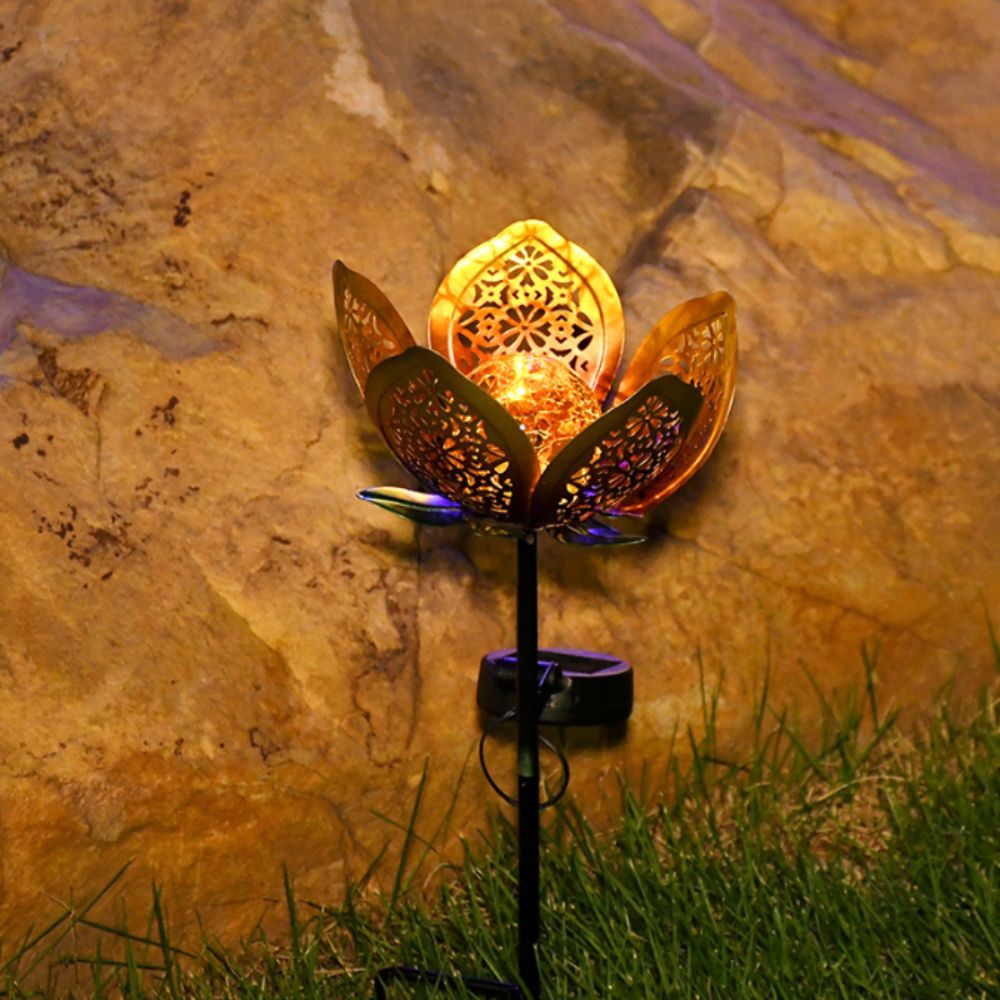 Lampa solarna w kształcie loto – Outdoor Lighting Ground Fixtures recenzja i cena