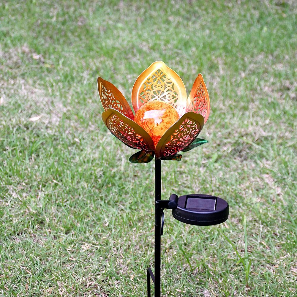 Lampa solarna w kształcie loto – Outdoor Lighting Ground Fixtures recenzja i cena