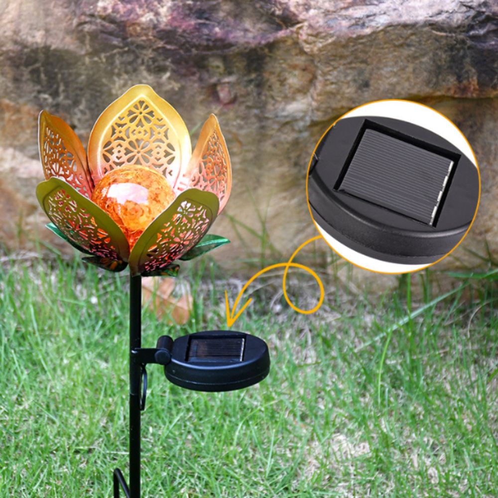 Lampa solarna w kształcie loto – Outdoor Lighting Ground Fixtures recenzja i cena